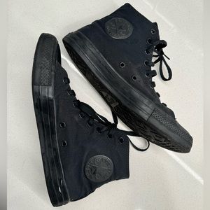 CONVERSE CHUCK TAYLOR ALL STAR HIGH TOP SNEAKER 7 M BLACK/BLACK
